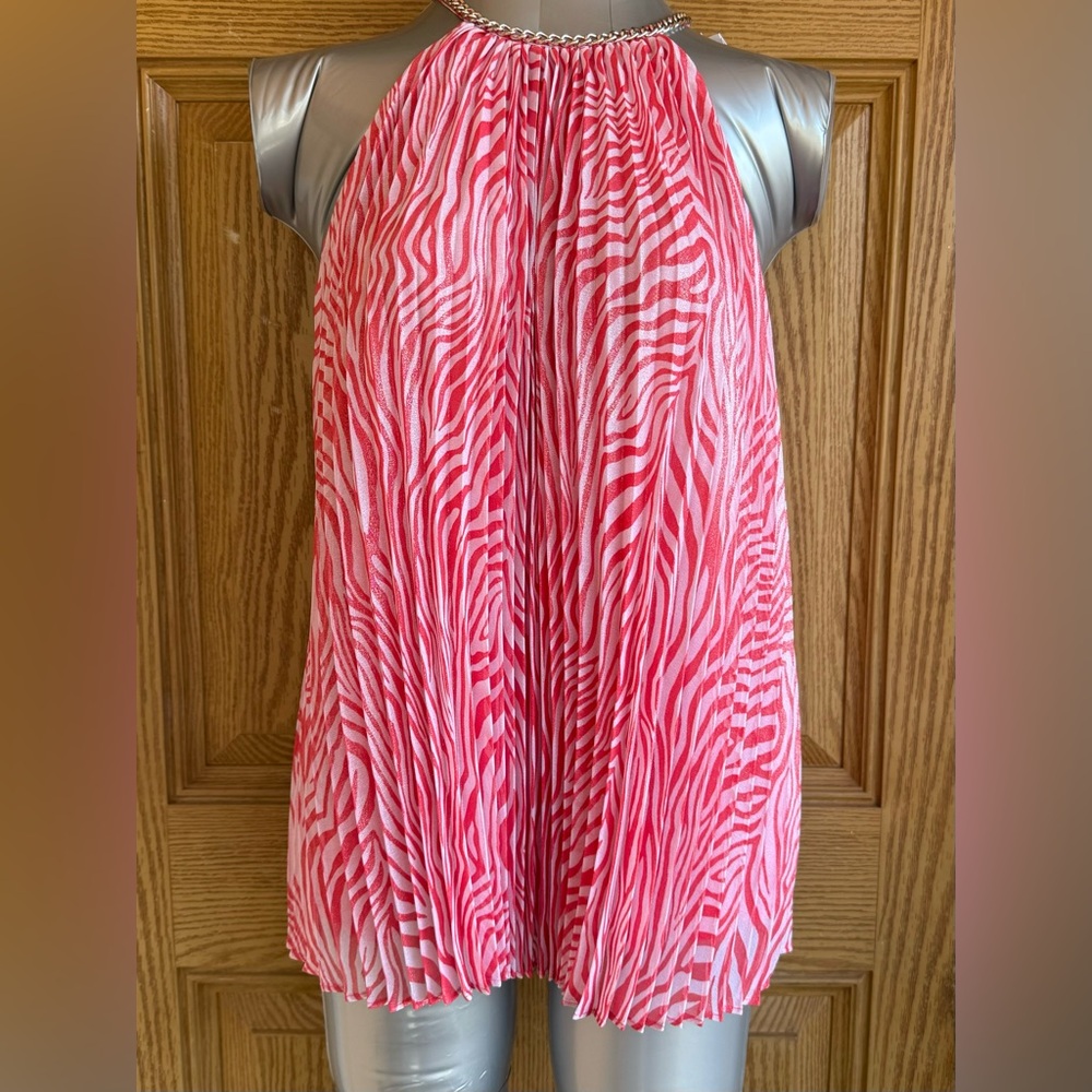 Pink zebra print Michael Kors blouse